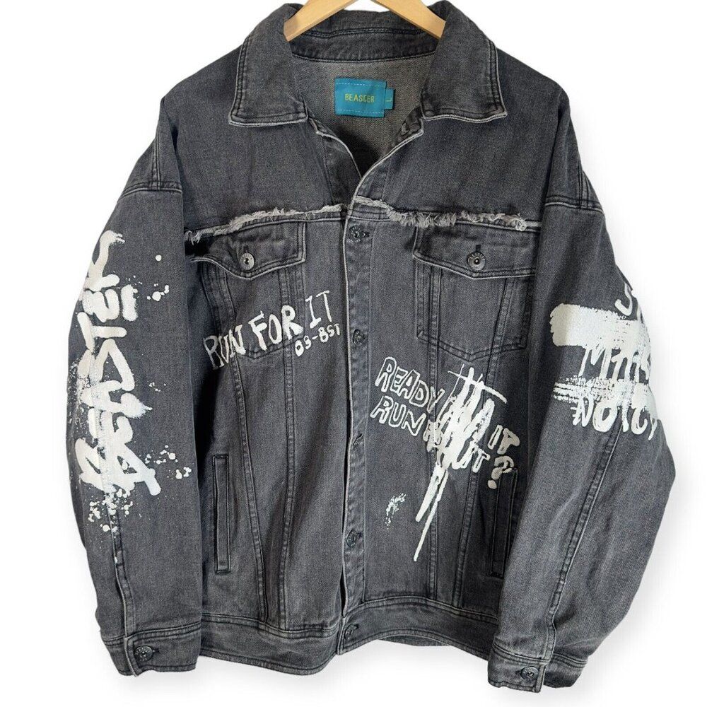 Beaster Denim Jacket Ghost‎ Face Men's Large